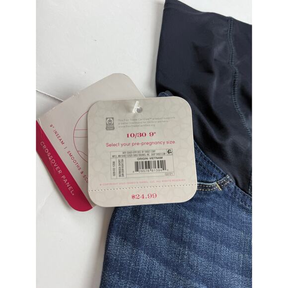 Isabel Maternity Dark Wash Denim Shorts - Size 10/30 NWT - Picture 5 of 7